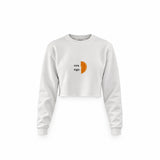 Orange Crop Sweatshirt — Beyaz — Ön baskı