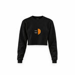 Orange Crop Sweatshirt — Siyah — Ön baskı