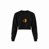 Orange Crop Sweatshirt — Siyah — Ön baskı