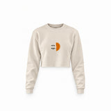 Orange Crop Sweatshirt — Krem — Ön baskı