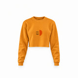 Orange Crop Sweatshirt — Turuncu — Ön baskı
