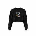 Onlyfans Crop Sweatshirt — Siyah — Ön baskı
