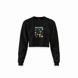 Onlyfans Crop Sweatshirt — Siyah — Ön baskı