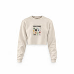 Onlyfans Crop Sweatshirt — Krem — Ön baskı