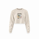 Onlyfans Crop Sweatshirt — Krem — Ön baskı