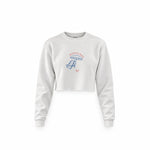 Sotto Il Sole Crop Sweatshirt — Beyaz — Ön baskı