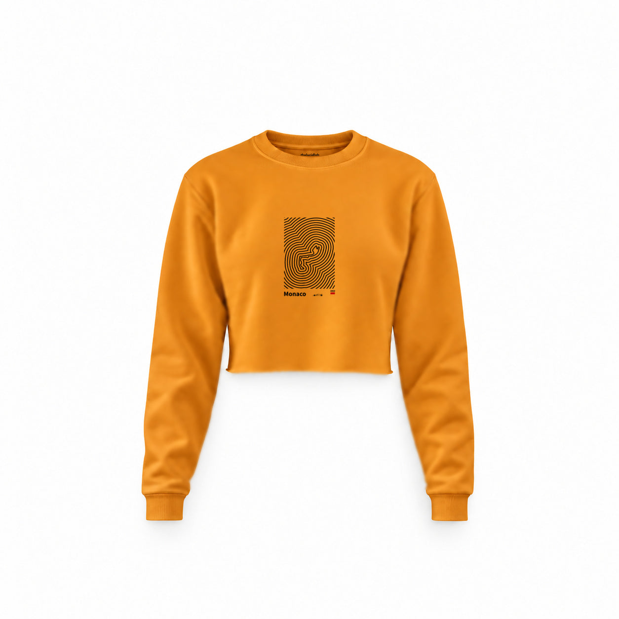 Circuit de Monaco Artwork Crop Sweatshirt — Turuncu — Ön baskı