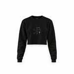 Irish Coffee Crop Sweatshirt — Siyah — Ön baskı