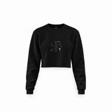 Irish Coffee Crop Sweatshirt — Siyah — Ön baskı