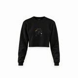 James Bond's Martini Crop Sweatshirt — Siyah — Ön baskı