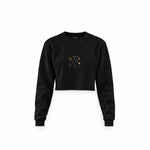 Margarita Crop Sweatshirt — Siyah — Ön baskı