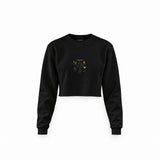 Margarita Crop Sweatshirt — Siyah — Ön baskı
