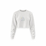 Mojito Crop Sweatshirt — Beyaz — Ön baskı