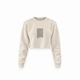 Monza Circuit Artwork Crop Sweatshirt — Krem — Ön baskı