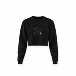 Negroni Crop Sweatshirt — Siyah — Ön baskı