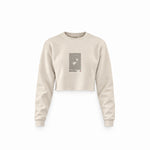 Silverstone Circuit Artwork Crop Sweatshirt — Krem — Ön baskı