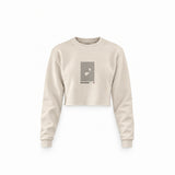 Silverstone Circuit Artwork Crop Sweatshirt — Krem — Ön baskı