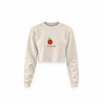 Tomato Crop Sweatshirt — Krem — Ön baskı
