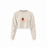 Tomato Crop Sweatshirt — Krem — Ön baskı