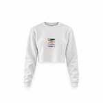 Warhol’s Sardines Crop Sweatshirt — Beyaz — Ön baskı