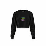 Warhol’s Sardines Crop Sweatshirt — Siyah — Ön baskı