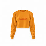 Future Milf Crop Sweatshirt — Turuncu — Ön baskı