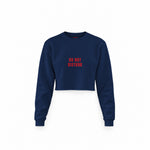 Do Not Disturb Crop Sweatshirt — Lacivert — Ön baskı
