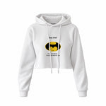 Gay Test - Batman Crop Hoodie — Beyaz — Ön baskı