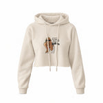 GTA San Andreas Crop Hoodie — Krem — Ön baskı