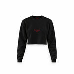 Reading Is Sexy Crop Sweatshirt — Siyah — Ön baskı