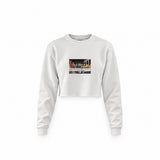 Champions Last Supper Crop Sweatshirt — Beyaz — Ön baskı