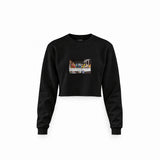 Champions Last Supper Crop Sweatshirt — Siyah — Ön baskı