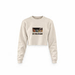 Champions Last Supper Crop Sweatshirt — Krem — Ön baskı