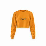 Salty Crop Sweatshirt — Turuncu — Ön baskı