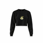 Make Some Lemonade Crop Sweatshirt — Siyah — Ön baskı