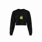 Make Some Lemonade Crop Sweatshirt — Siyah — Ön baskı