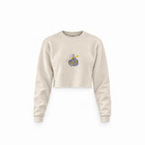 Make Some Lemonade Crop Sweatshirt — Krem — Ön baskı