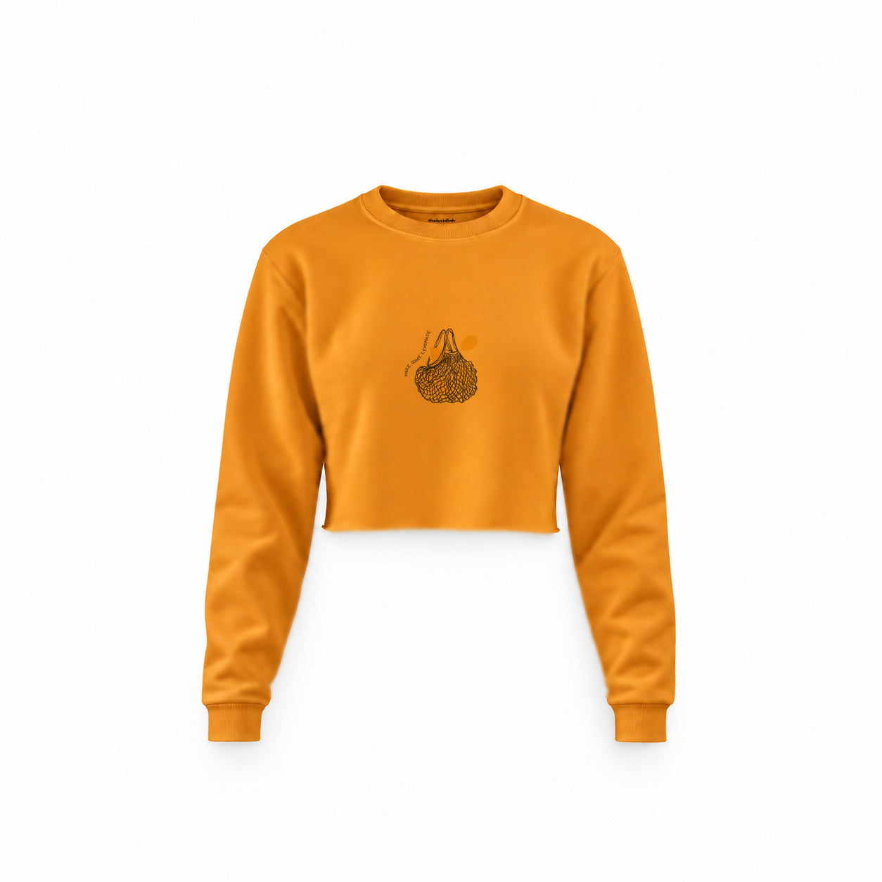Make Some Lemonade Crop Sweatshirt — Turuncu — Ön baskı