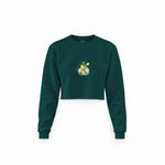 Make Some Lemonade Crop Sweatshirt — Koyu Yeşil — Ön baskı