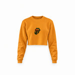 The Rolling Stones Blue Crop Sweatshirt — Turuncu — Ön baskı