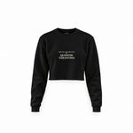 Quentin Tarantino Crop Sweatshirt — Siyah — Ön baskı