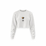 Aperitivo Crop Sweatshirt — Beyaz — Ön baskı