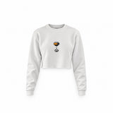 Aperitivo Crop Sweatshirt — Beyaz — Ön baskı