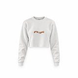 The Creation of Turkish Coffee Crop Sweatshirt — Beyaz — Ön baskı