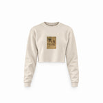 God, Law (1981) - Basquiat Crop Sweatshirt — Krem — Ön baskı