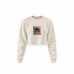 Basquiat Skull (1981) Crop Sweatshirt — Krem — Ön baskı