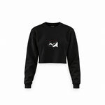 Breakfast of Champions Crop Sweatshirt — Siyah — Ön baskı