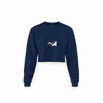 Breakfast of Champions Crop Sweatshirt — Lacivert — Ön baskı