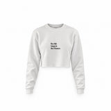 Buy Me Lingerie Crop Sweatshirt — Beyaz — Ön baskı