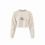 Buy Me Lingerie Crop Sweatshirt — Krem — Ön baskı